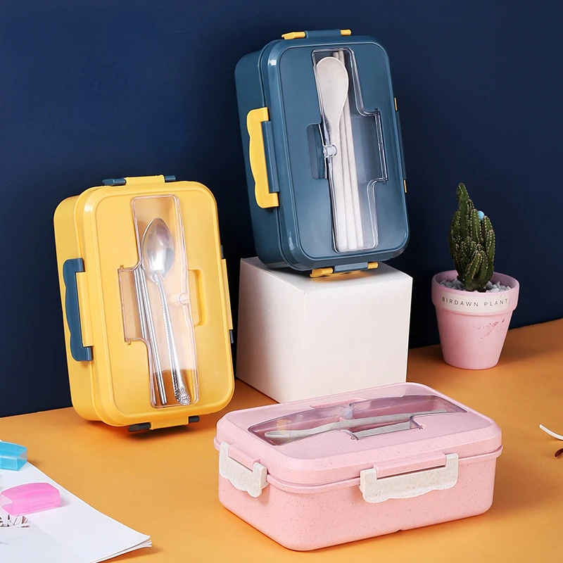 

Magnetron Lunchbox Tarwestro Servies Voedsel Opslag Container Kinderen Kids School Office Draagbare Bento Box Lunch Tas