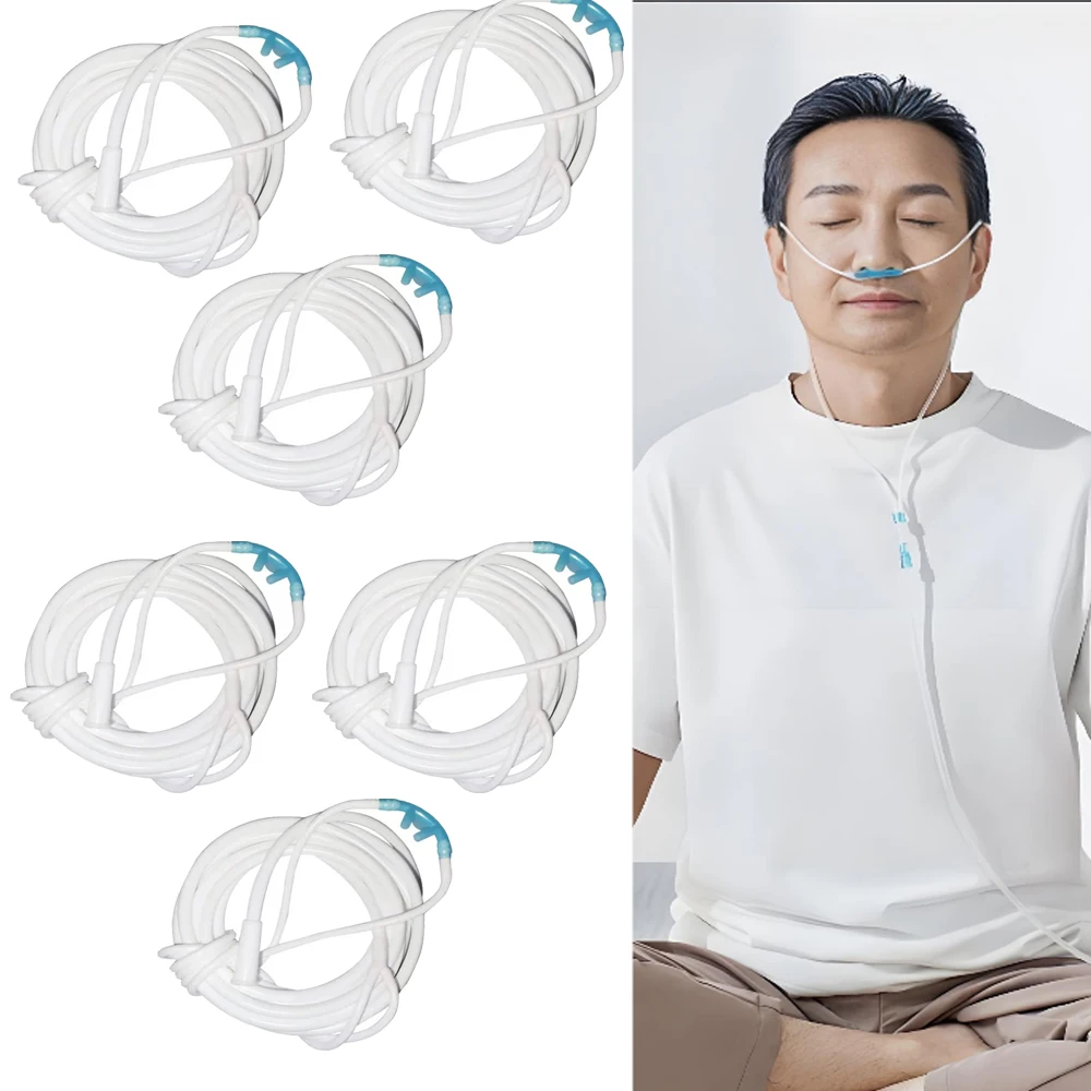 

5/10pcs Oxygen Nasal Cannula Tube Breathing Silicone Nasal Oxygen Tube 2m Resuable Medical Hydrogen Oxygen Tube