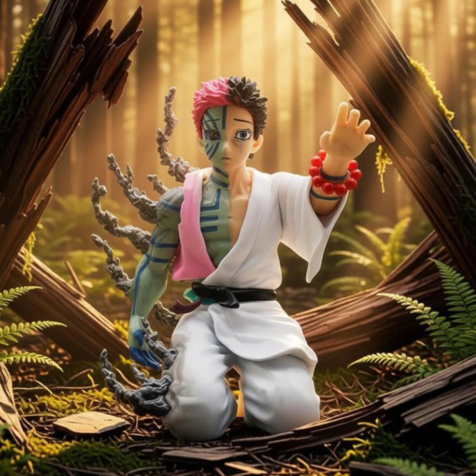 

Anime Demon Slayer Akaza Hakuji Cry Face Kneeling Posture 14cm PVC Model Statue Figure Collectable Periphery Good Gift Toy Doll