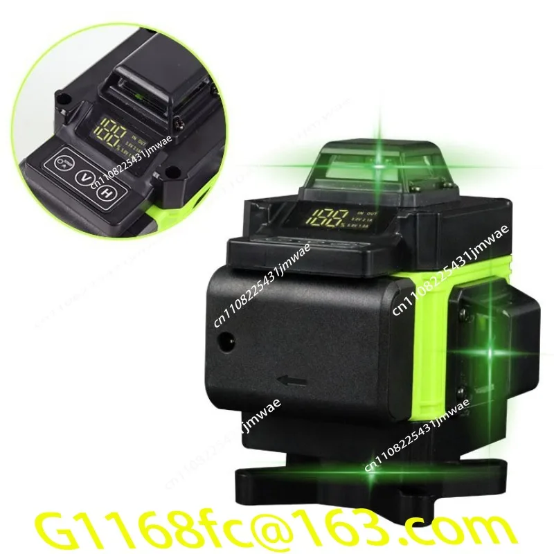 4D 16 Line Digital Display Green Light Level Instrument, High-precision Blue Light Wall and Floor Sticking Instrument