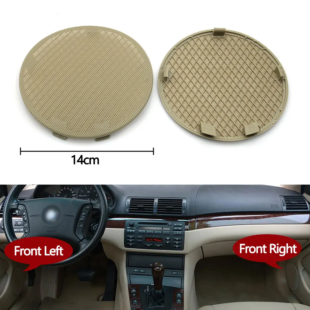 E46 Auto-Innenraum Vordere Linke und Rechte Türlautsprecherabdeckung Ersatz für BMW 3er Serie 1998-2006 51418213911 51418213912 – Detail 3