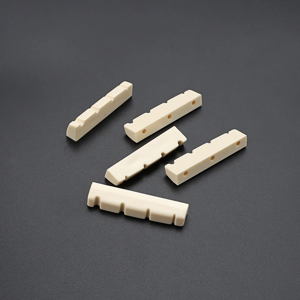 5 قطعة 4-سلسلة مشقوق المكسرات مسطحة القاع استبدال للكهرباء الصوتية وتر غيتار الجوز ترقية الحفاظ على أجزاء الغيتار