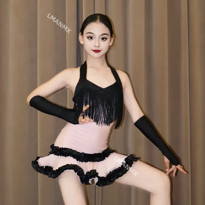 Mädchen 2025, neues Herbst/Winter-Tanz-Tutu für die tägliche Praxis mit Quasten für Kinder