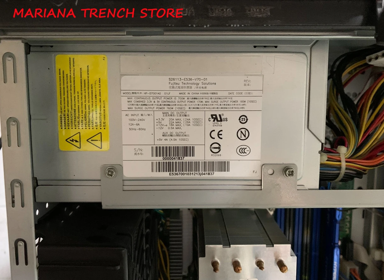 

S26113-E536-V70-01 для блока питания сервера/рабочей станции Fujitsu, HP-D7001A0, MAX 700 Вт