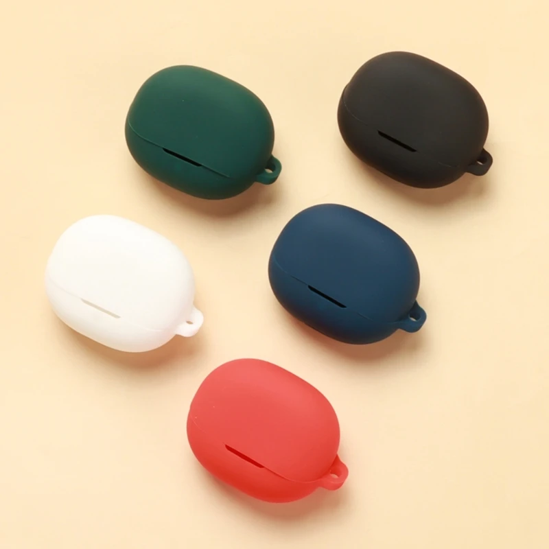 Earbud Case Cover in Soft Silicone with Side Clip Point for Storage E74A