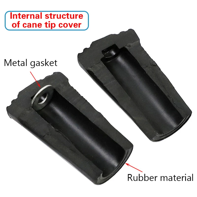 New 6Pcs Trekking Pole Nordic Walking Stick Cane Climb Replacement Alpenstock Outdoor Camp Hiking Protector Cap Tip Rubber