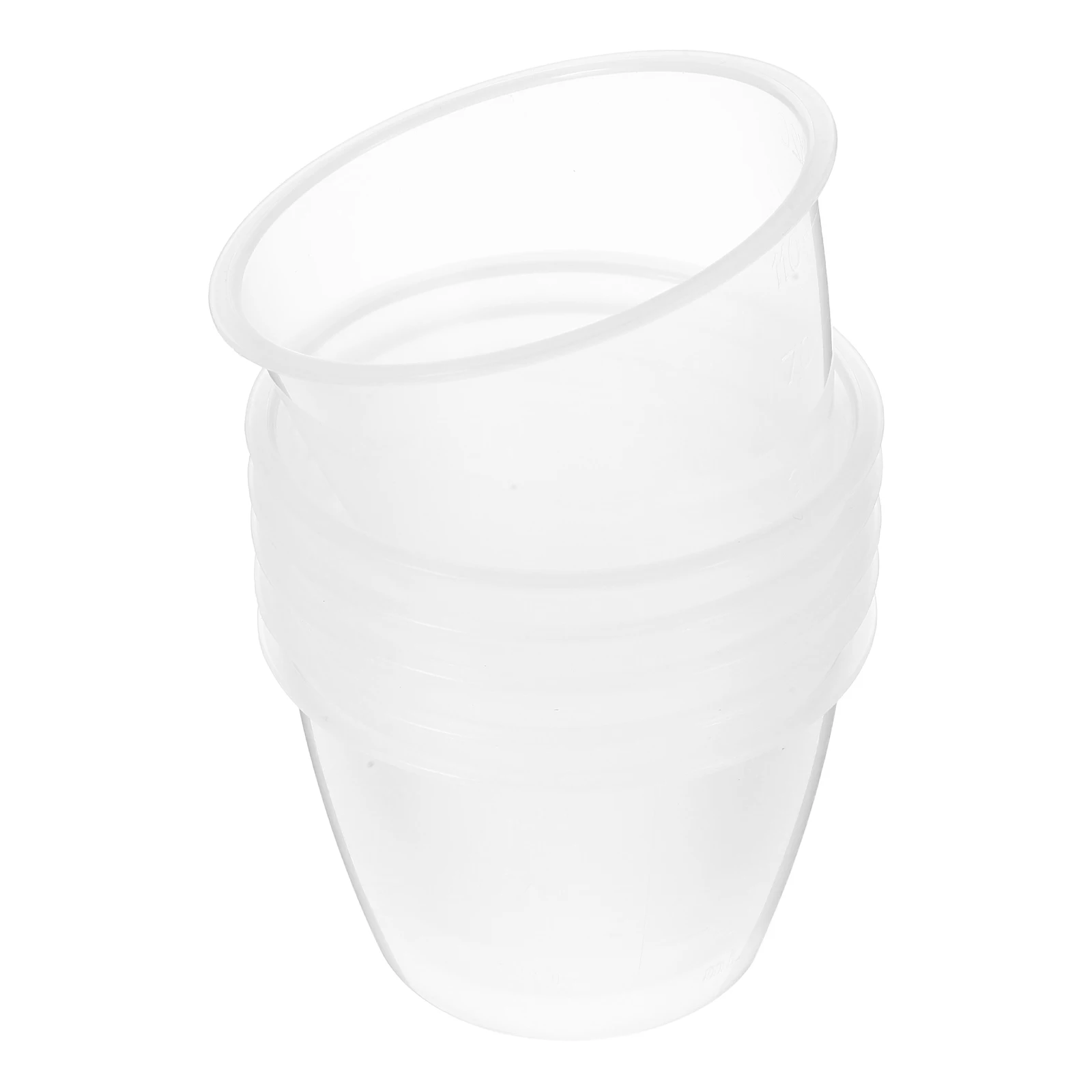 

6pcs 120ml Measuring Cups Rice Cups Transparent Kitchen Replacement Plastic Thickened Design Stable Practical Food Measurement
