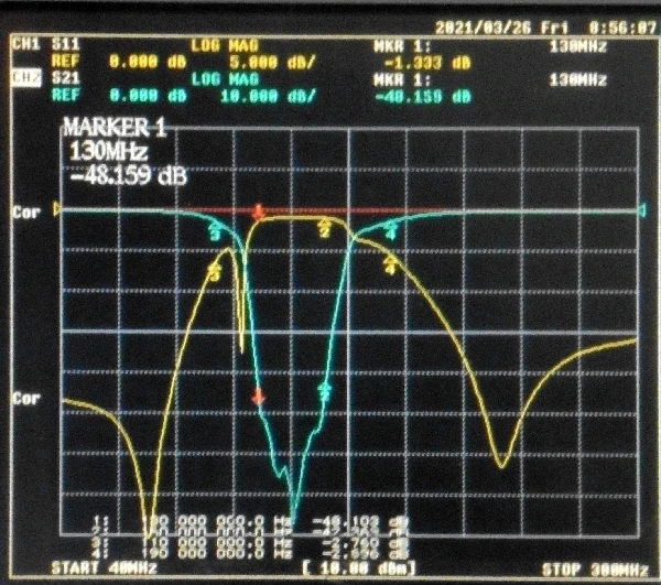130~ 160MHz band-stop filter, 144MHz ISM signal protection notch device, SMA interface