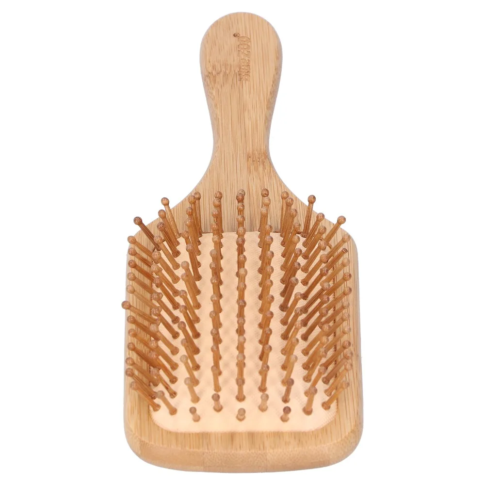 Gentle Bamboo Hairbrush High Elastic Air Cushion Bamboo Massage Hair Brush Anti-Static Durable Scalp Massage Comb All Hair Types