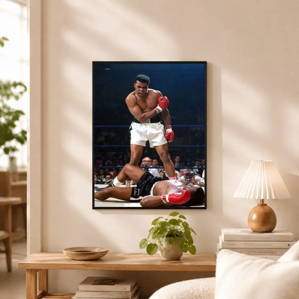 Legend boxer Muhammad Ali Poster Waterproof Wall Art Sticker For Bar Living Room Vintage Decor High Quality Print Gift