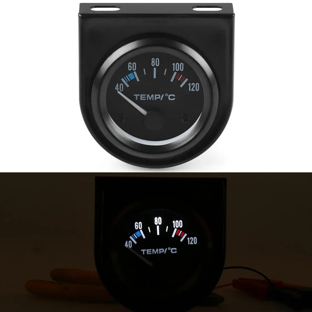 Measuring Range Car Water Temperature Gauge Meter Holder Mm Car Water Temperature Gauge V White Light Background Power Supply