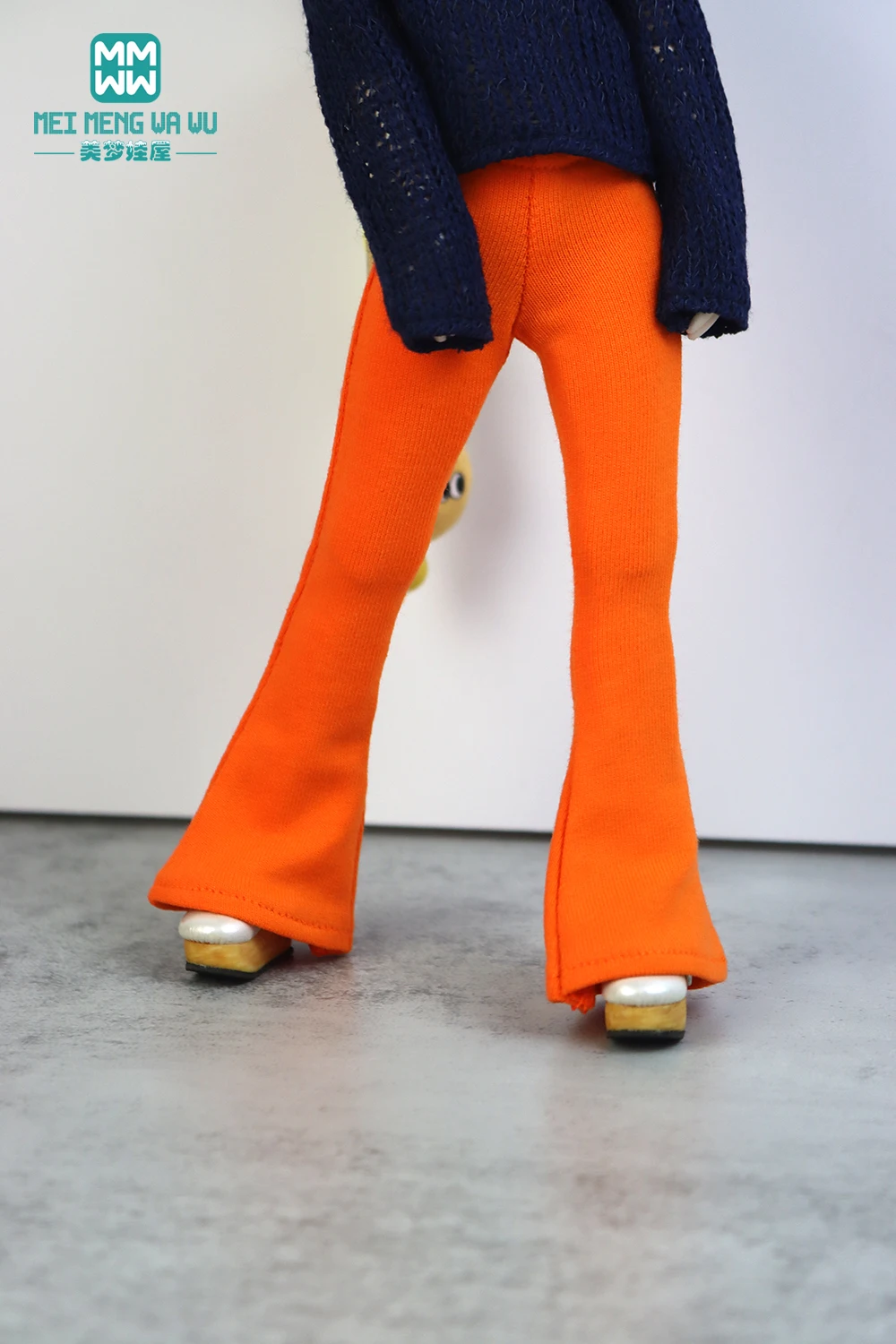 28 cm Blyth Poppenkleertjes Modieuze bell bottoms in roze, grijs, zwart voor OB22 OB24 Azone Pop Accessoires