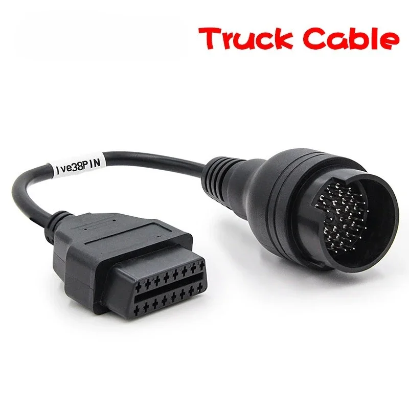 

OBD2 Extension Cable 38 Pin Male To 16 Pin Adapter Cable for Iveco Truck Diagnostic OBD2 Scanners for Truck Fault Detection
