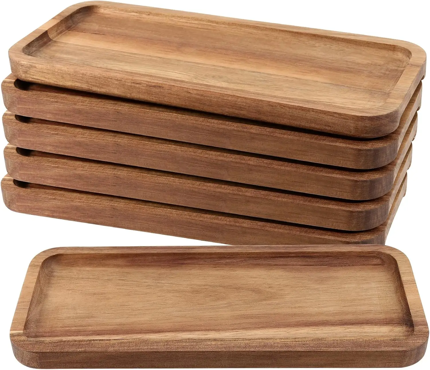 Premium Whole Piece Walnut Wood Serving Tray No Splicing Natural Grain Wooden Coffee Tea Tray Elegant Wooden Serving Board