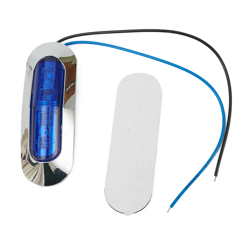 Waterproof Lamp with Long Lifespan, Blue 4 LED Clearance Side Marker Truck Trailer Van Lights, Suitable for Trucks Rvs