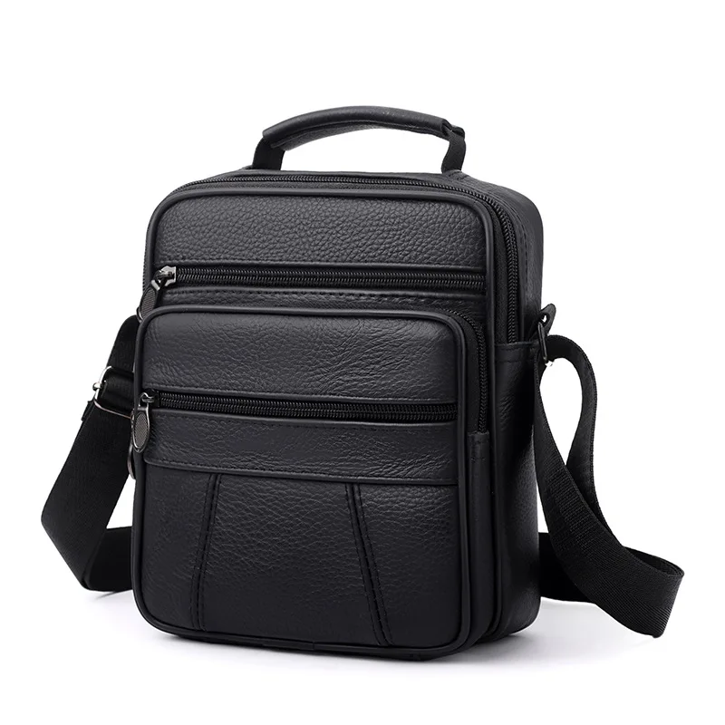 PU men's shoulder bag business commuting crossbody large capacity commuting backpack waterproof diagonal span bag