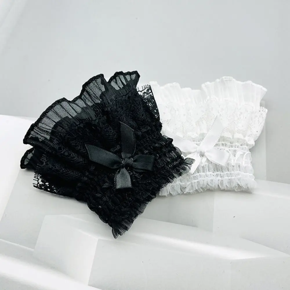 Victorian Detachable Sleeves Cuffs Comfortable Costume Accessory Lace Ruffled Wrist Detachable Soft Fake Sleeves Cuffs Wedding