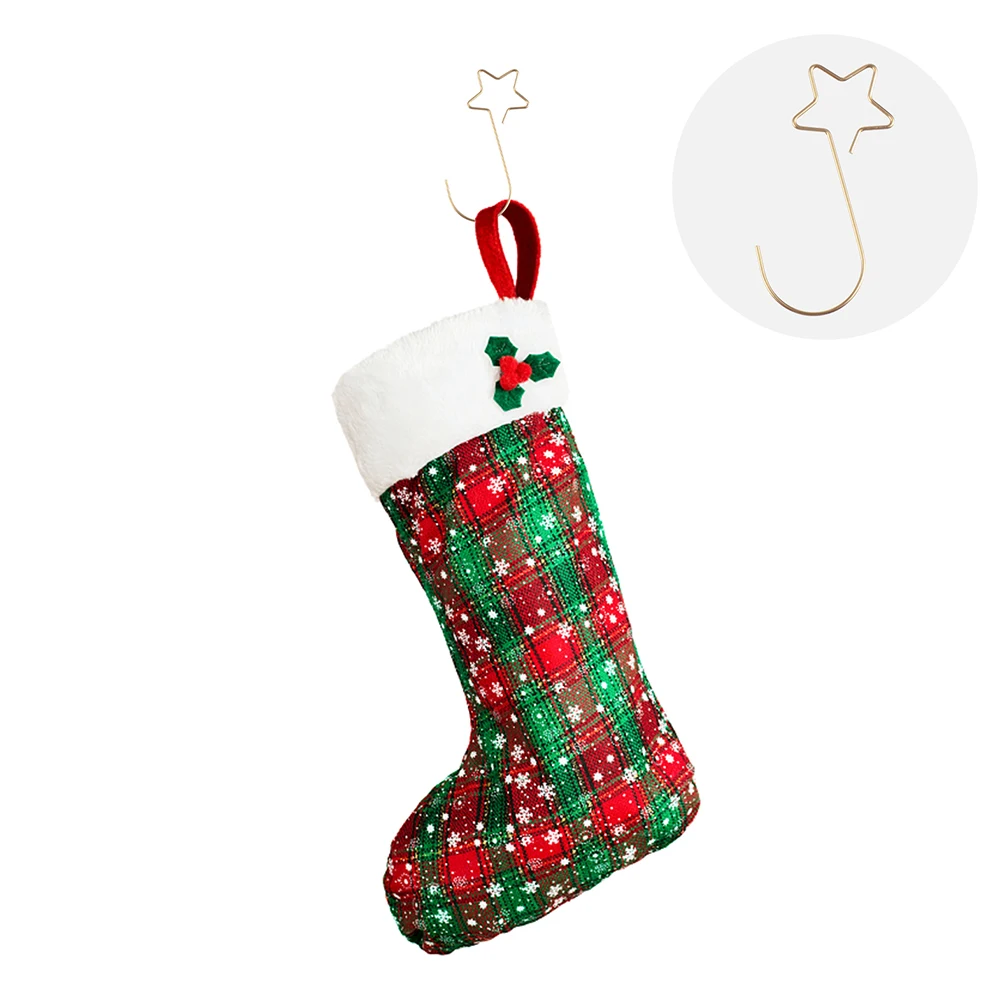 

100pcs Christmas Ornament Hooks Stainless Steel For Hanging Baubles Lights Wreaths Gift Bags Mantel Fireplace Party Decoration