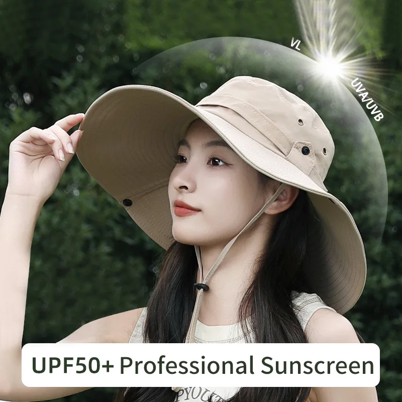 

Wide Brim Sun Hat Women's Sun Hat UV Protection Hiking Fisherman Hat Folding Summer Solid Beach Hat Double Sided Availability