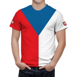 Men T-shirt Czech Republic Flag 3D Printed Harajuku Short Sleeve Vintage T Shirts Men Clothing Camiseta