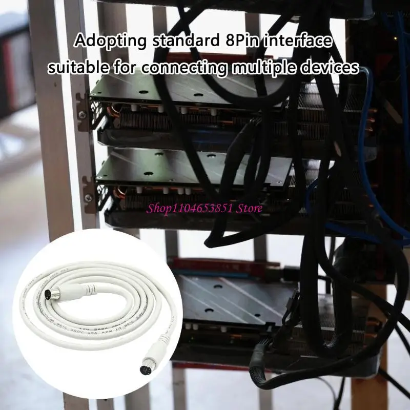 Durability 8Pin DIN Male Cable 8PIN Extension Cable for Professional Audios Connection Audios Cord Round Head Connectors