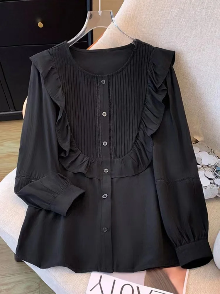 

Bla Long Sve irt Женская пуховая кукла миди для похудения irt Топ на пуговицах Повседневная одежда Весенний сезон Обычный крой