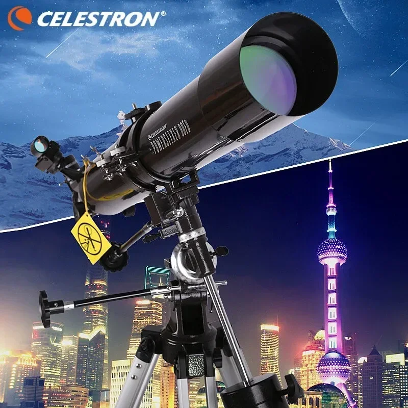 

Powerseeker Astronomical Telescope Teropong 80mm - 80EQ - Black