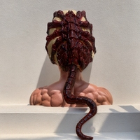 Halloween Horror Demon Mask Terrifying And Eerie Vampire Worm Eye Makeup Blood Red Face Hugging Worm Vampire Mask