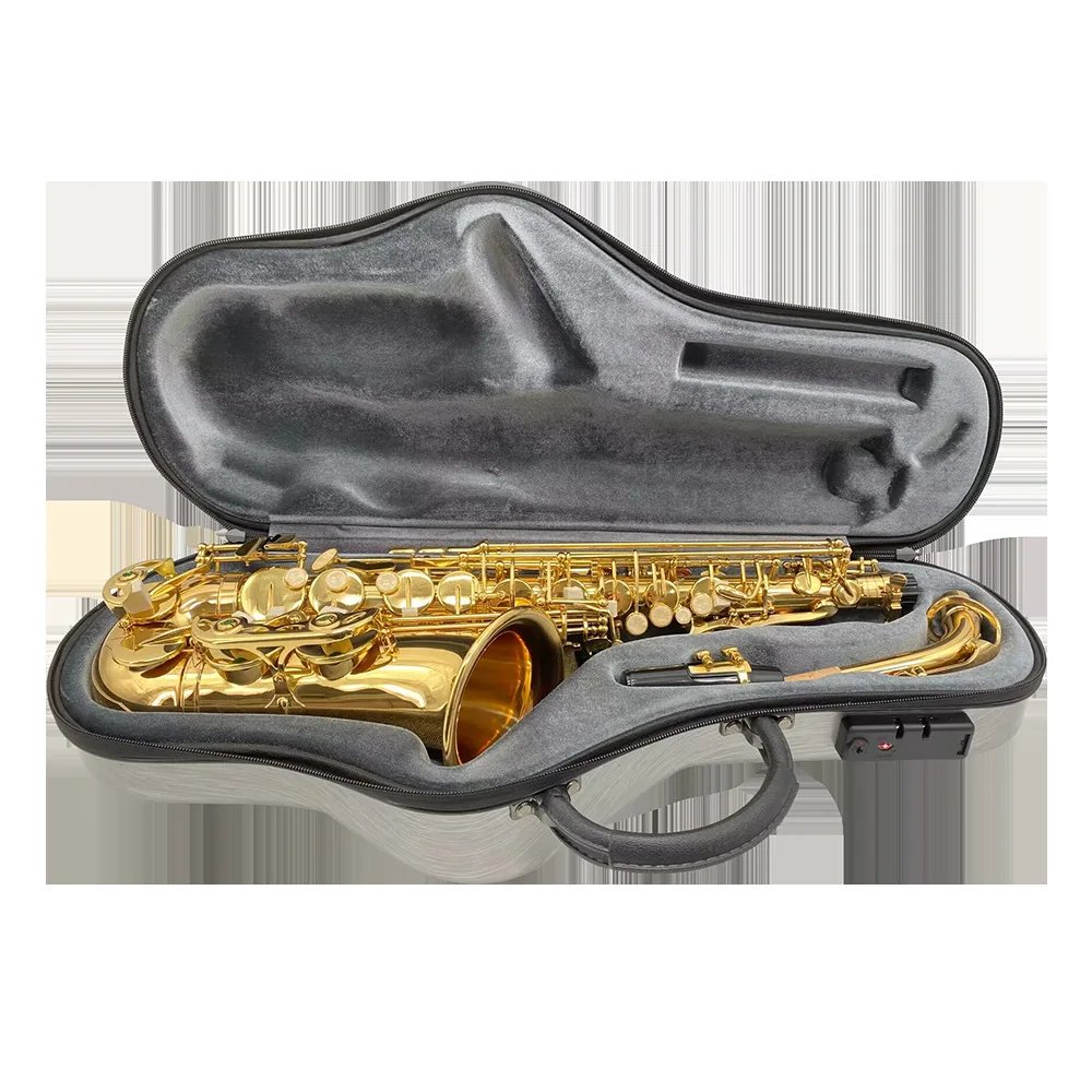 Saxophone Case Middle Pitch Portable Dual-shoulder Backpack Shockproof Pressure-resistant Hard Shell Traveling Suitcase