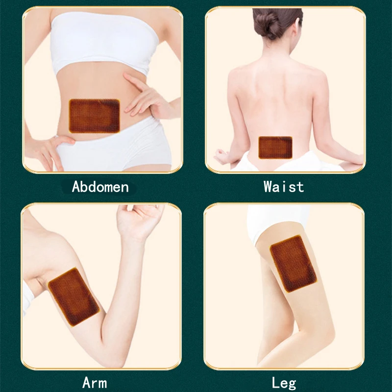 Patch de gel anti-humidité d'armoise sauvage, patchs brûlants les graisses, amincissant le corps, améliore l'inconfort de l'abdomen, populaire au Japon, 5 pièces