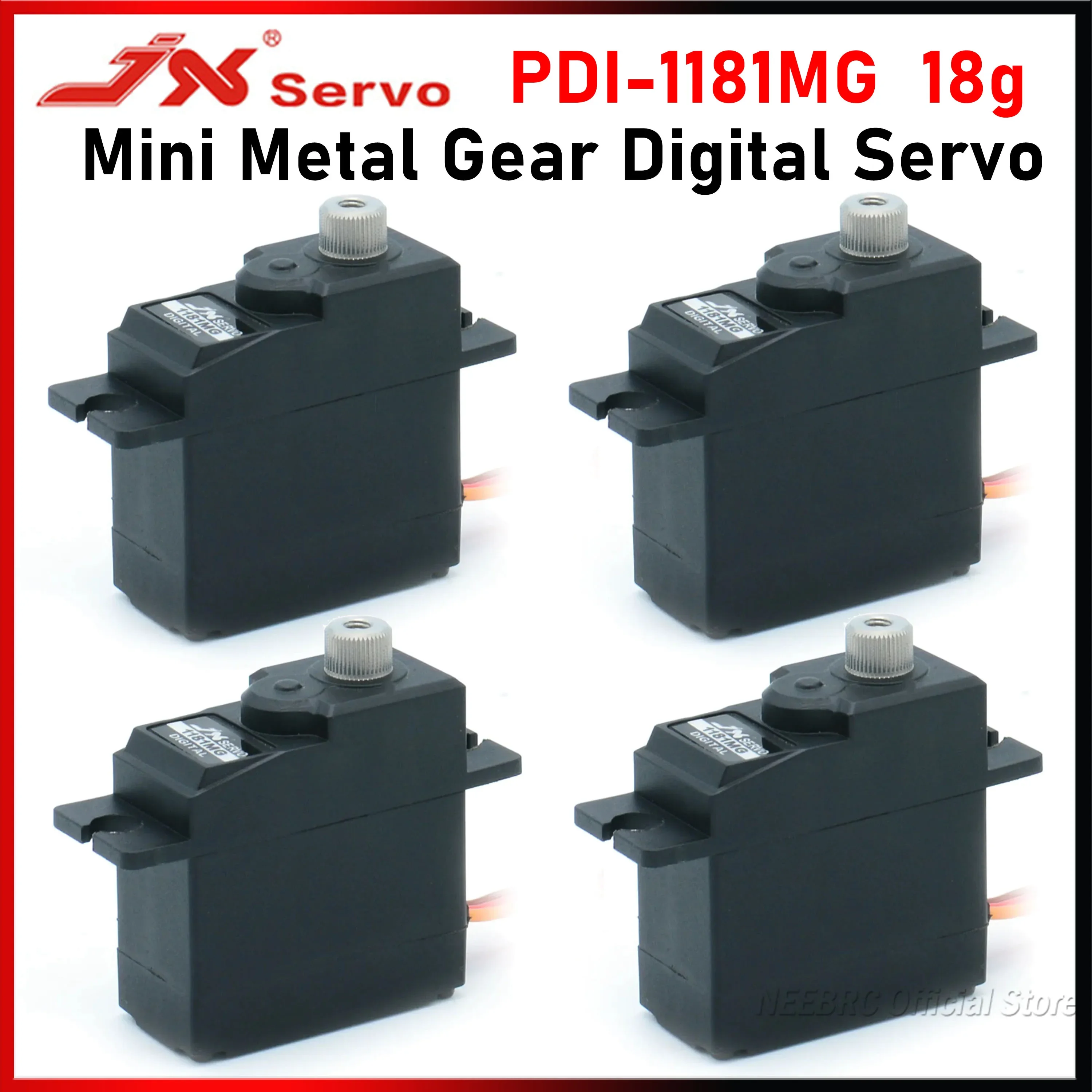 Jx servo PDI-1181MG 18g 3,5 kg mini digital metall getriebe motor für 1/16 micro rc auto wpl wltoys b16 b24 b36 c14 c24 segel flugzeug flugzeug