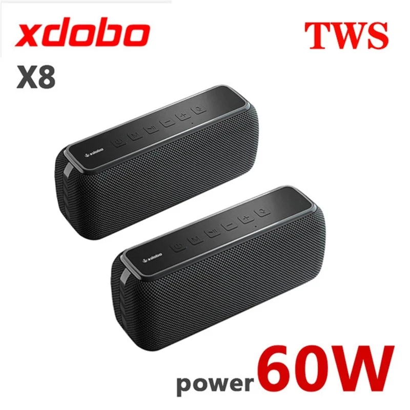 

X8 60W Bass Box Portable Bluetooth Speakers With Subwoofer Wireless IPX5 Waterproof TWS 15H Playing Time Voice Assistant caixa