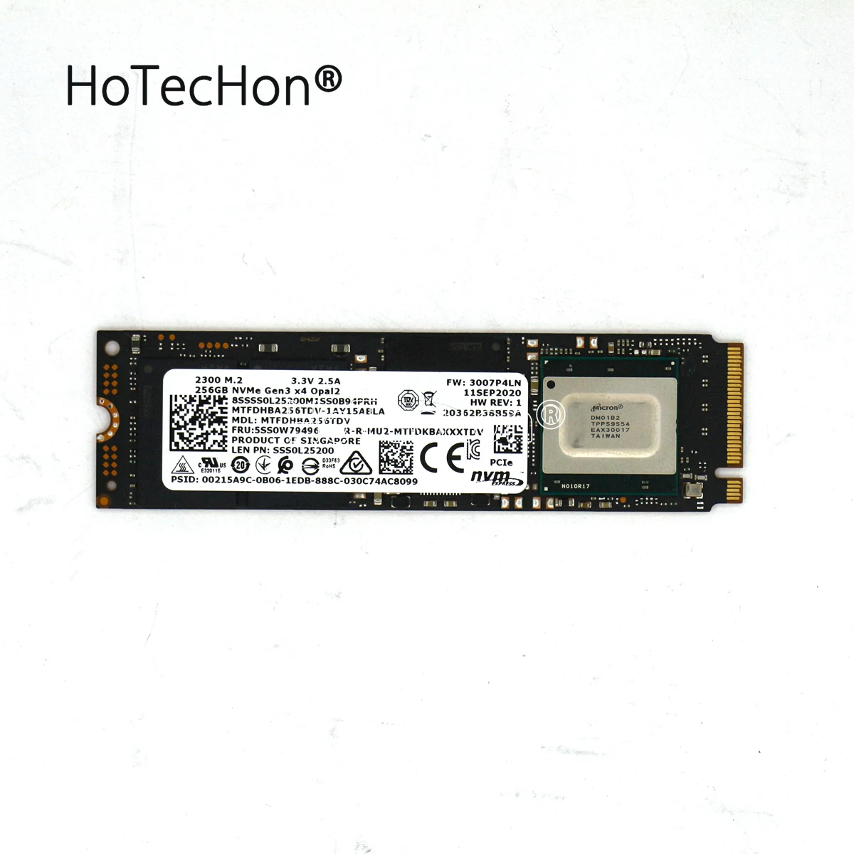 5SS0W79496 - Genuine NVMe Gen3 x4 256GB M.2 PCIe 3x4 2280 SSD Solid State Drive MTFDHBA256TDV for Lenovo