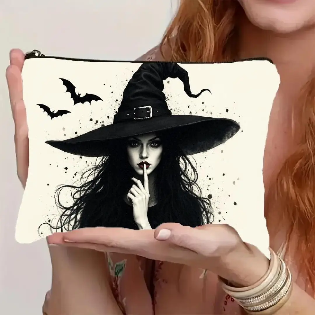 

A Gothic Halloween Makeup Bag- Multifunctional Zipper Pouch, Jewelry Storage Bag, Perfect Travel Zipper Small Storage Bag.