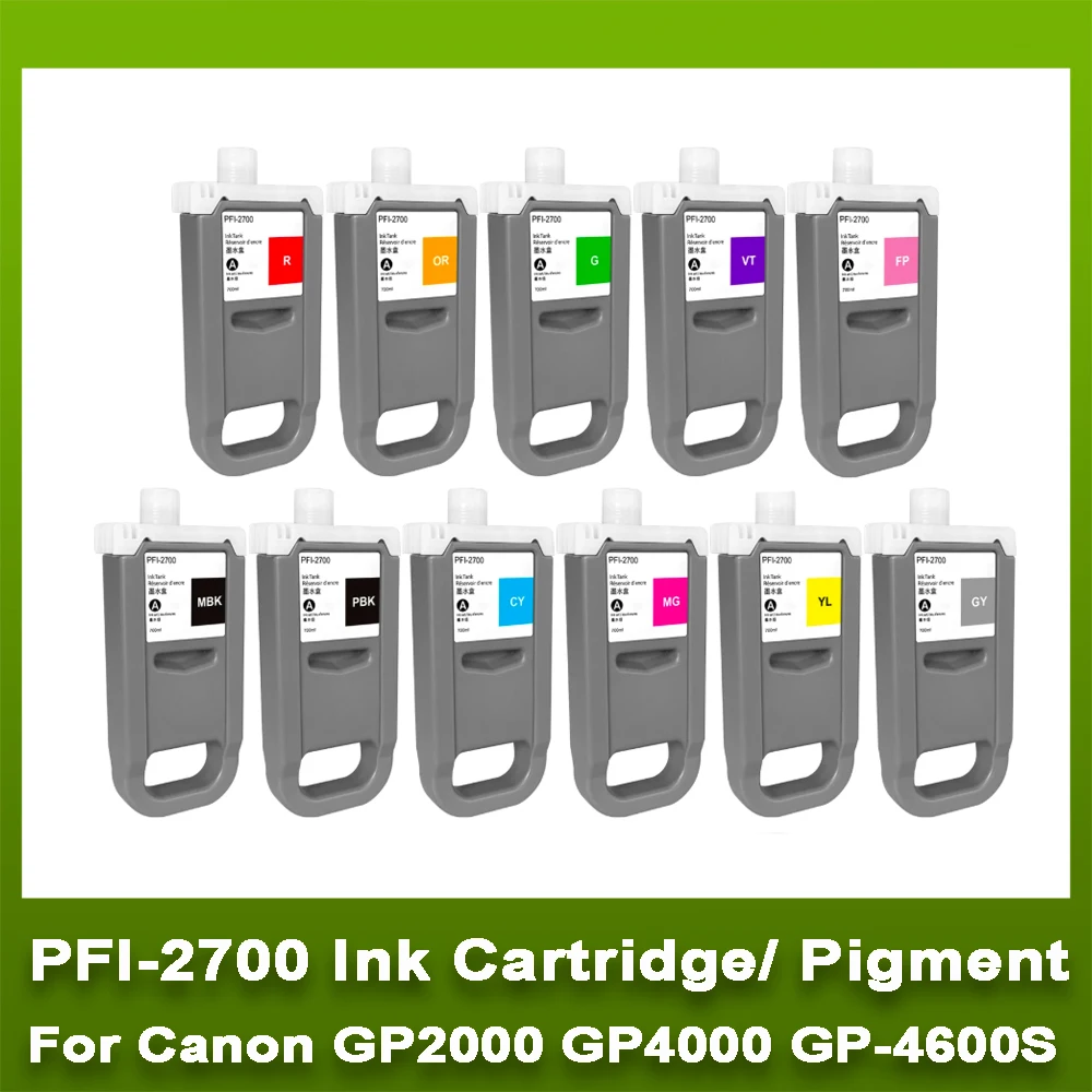 

CFINK PFI 2700 Compatible Ink Cartridge with Pigment Ink for Canon GP2000 GP4000 GP4600S GP6600S Printer with Chip PFI-2700