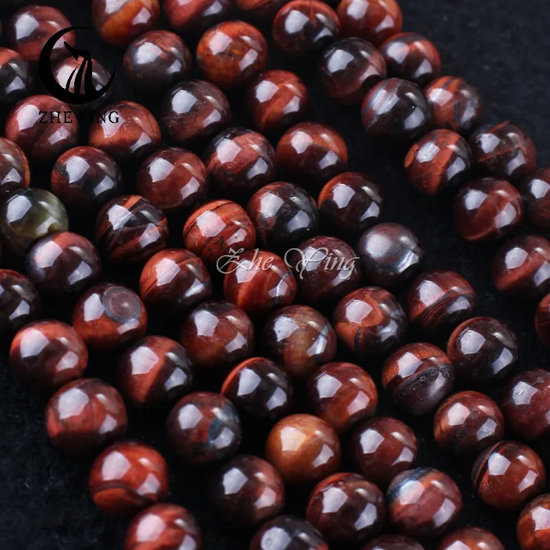 Natural Stone Beads Red tiger eye level 2 beads Tiger Eye Amethyst  Gemstone Bead for Jewelry Making Bracelet Necklace 6/8/10mm