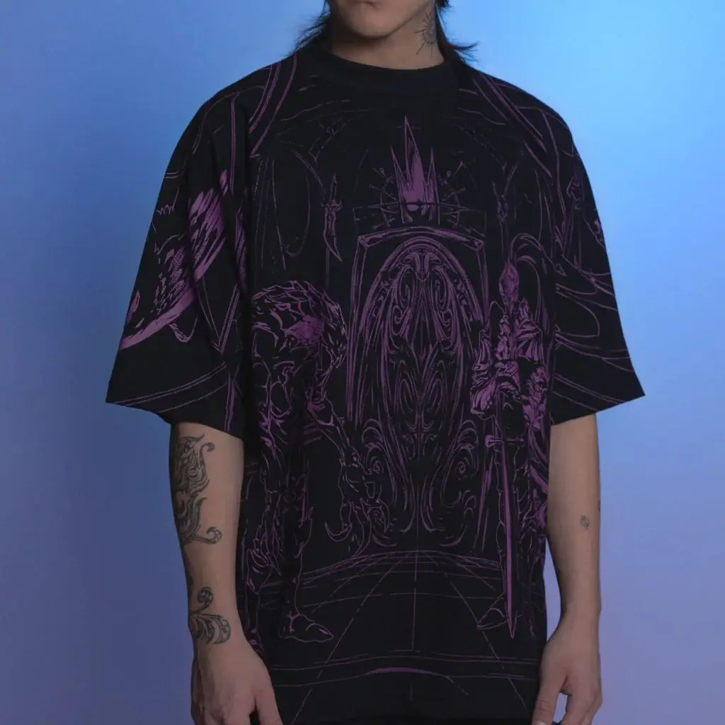 

Vintage Art Cross T Shirt Eternal Symbol Oversized Streetwear Deconstructed Fit Heavyweight Cotton Unisex Spiritual Grunge Style