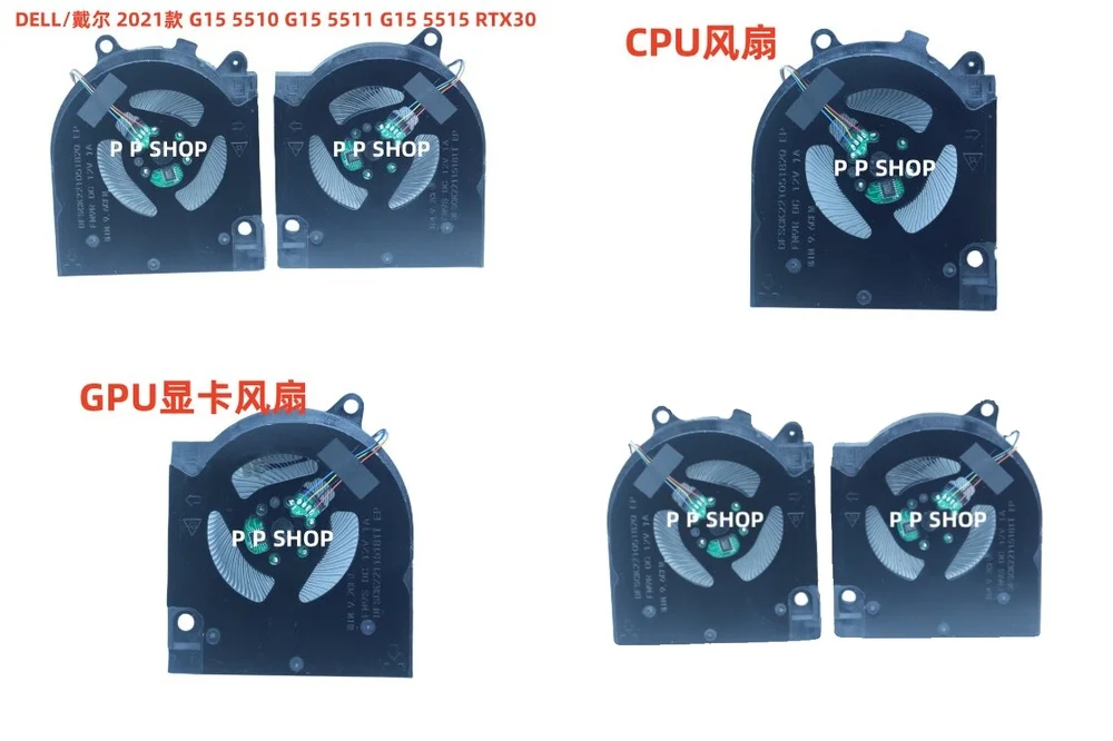 Ventilador de Repuesto para Portátil Dell G15 5510 G15 5511 G15 5515, Sistema de Refrigeración con GPU Serie RTX30 Compatible