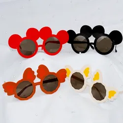 Mickey Mouse Sunglasses Disney Anime Cartoon Cute Sunglasses Children Birthday Party Bowknot Girl Accessories Gift Toy Glasses