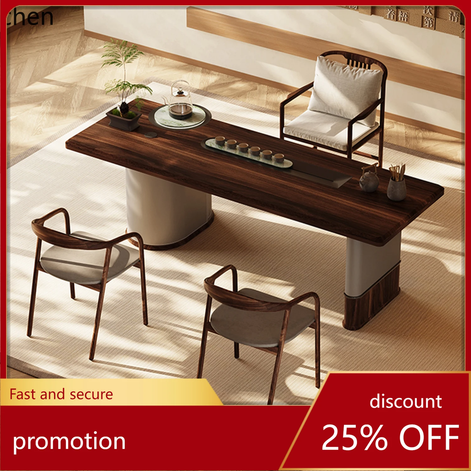 CZ High-End   Table  Brewing Integrated Tea Table Desk Office Living Room Household Tea Set Tea Table Complete Set