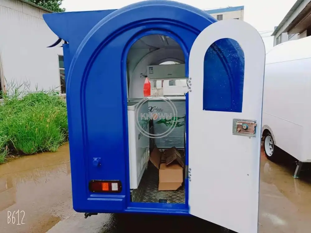 عربة طعام بتصميم جديد 250 سم مقطورة طعام مخصصة مقطورة طعام متنقلة كشك طعام متعدد الوظائف