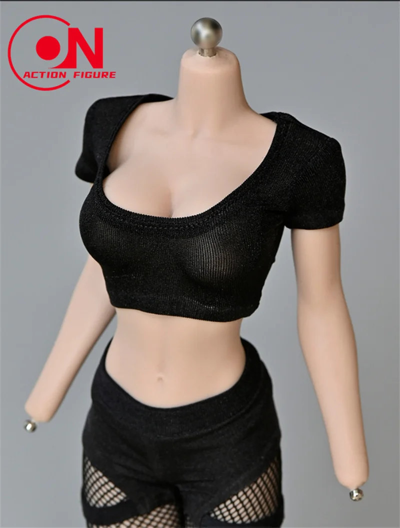 قميص قصير بدون خصر للإناث ، نموذج ملابس مناسب لشخصية جندية الحركة 12 "، قطع منخفض ، مقياس #2