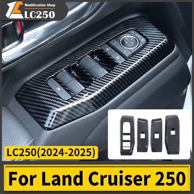 

For Toyota Land Cruiser 250 2024 Windows Control Panel Decoration Protective Sticker Prado LC250 Interior Accessories Tuning