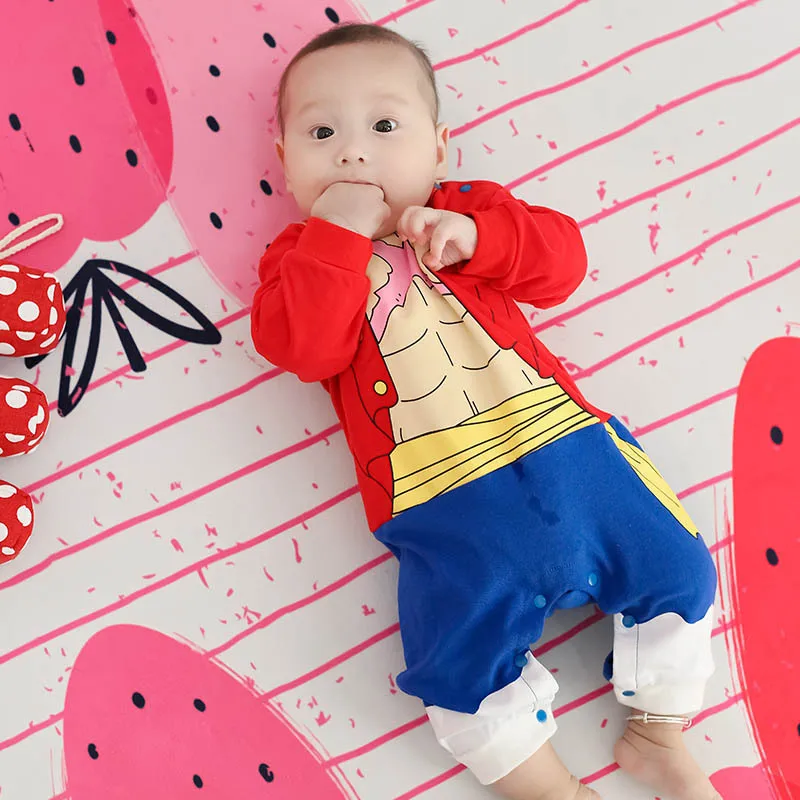 

A Category Boy Anime Baby Jumpsuit Creative Cute Cartoon Baby Crawling Suit Pure Cotton Fabric Soft Breathable and Comfortable