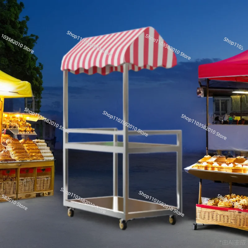 

Stall trolley night market stall mobile snack truck mobile stall ice powder commercial special vehicle foldable table
