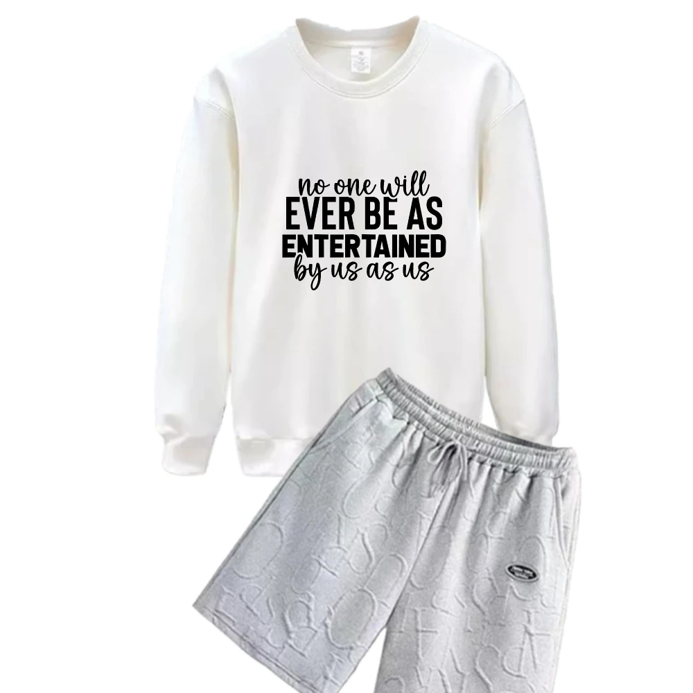 

2025 English letter print suits Spring And Autumn Men Daily Casual Set Premium Quality Fabric Easy Care Machine Two Piece Outfit