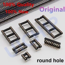 10PCS IC socket round hole Narrow Wide DIP 6 8 14 16 18 20 24 28 40 pin DIP6 DIP8 DIP14 DIP16 DIP18 DIP20 DIP28 DIP40 pins