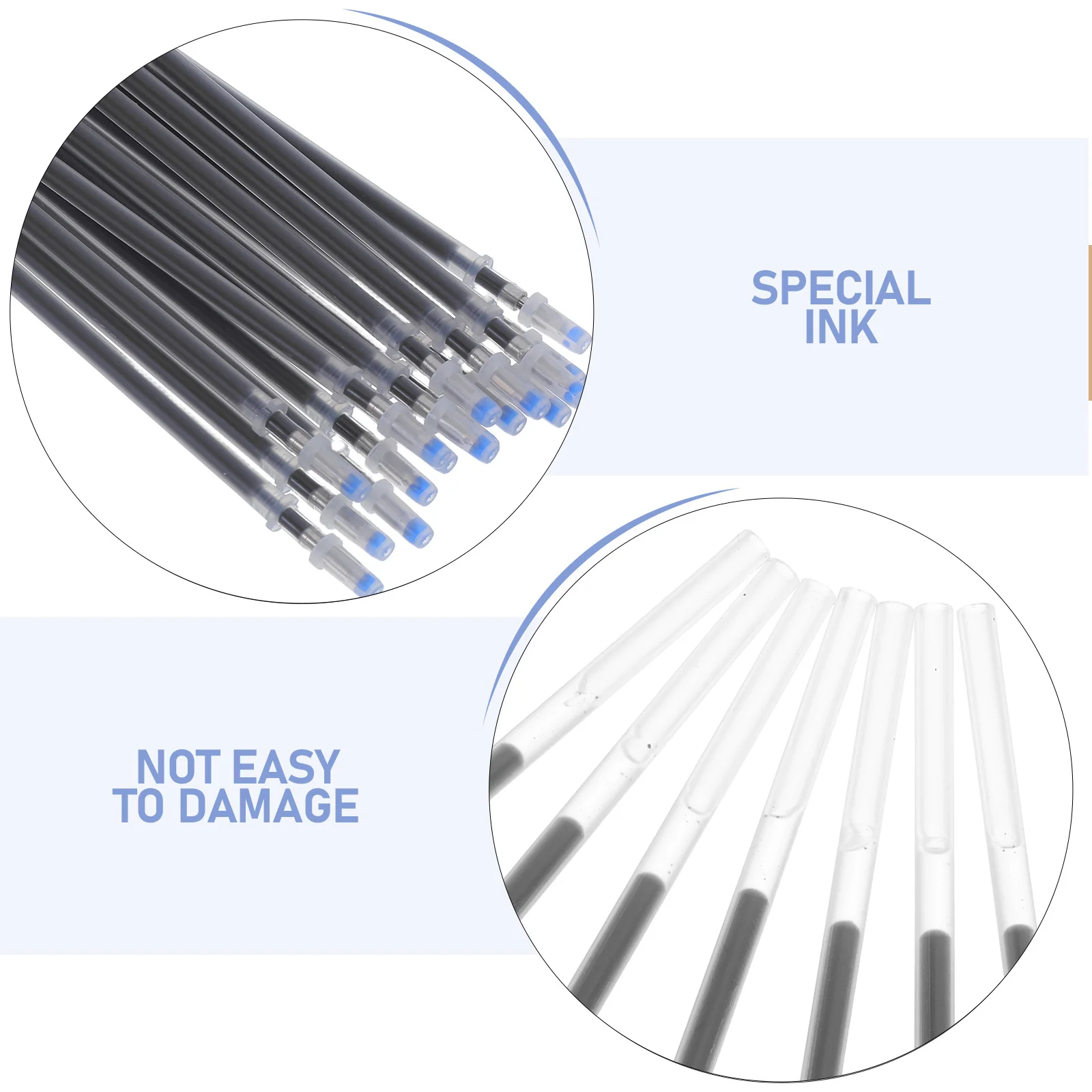 100Pcs Heat Erasable Fabric Refills Disappearing Ink Pen for Textile Craft Garment Marking Sewing Quilting Dressmaking