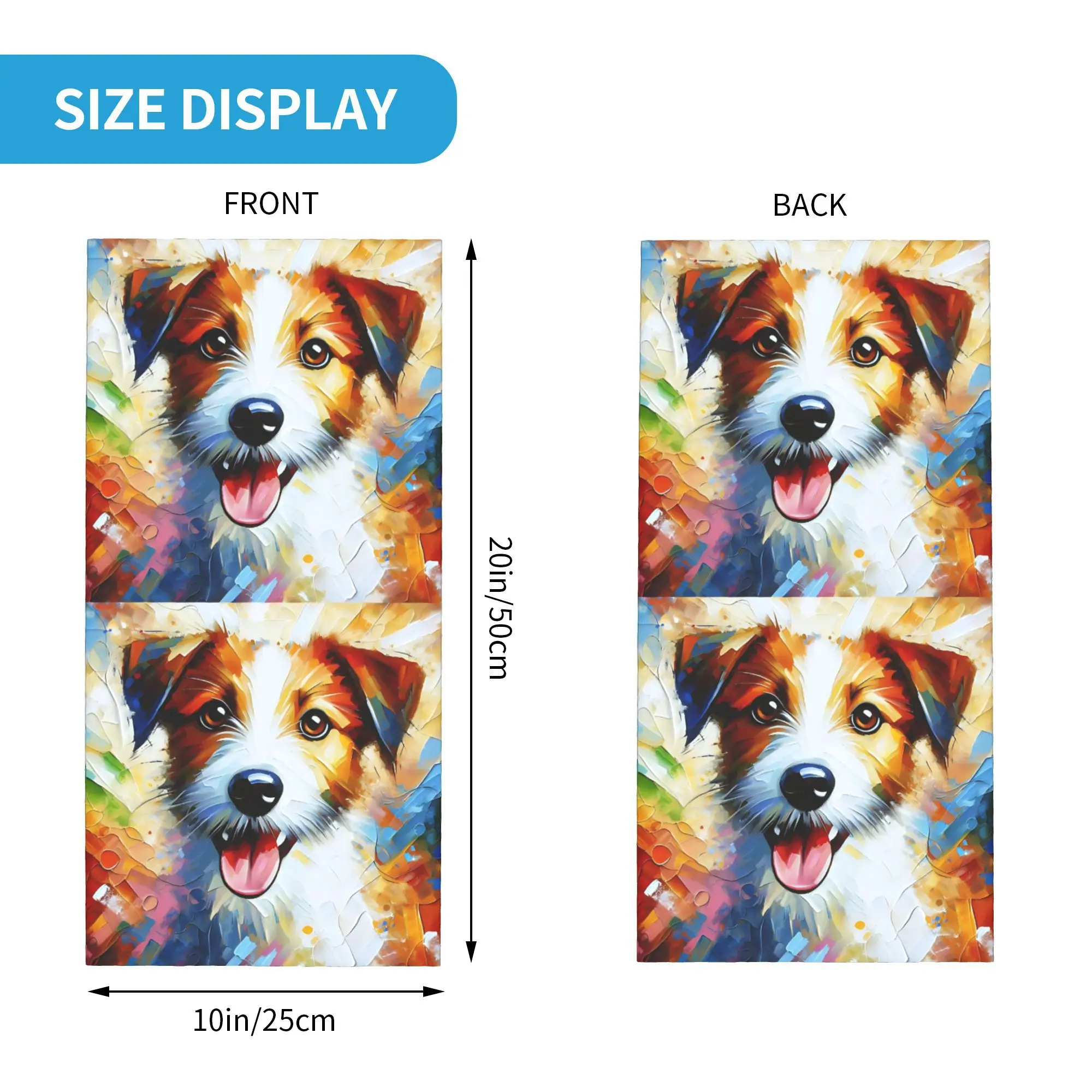 كرومفورلاندر الكلب جاك راسل جحر الاكريليك باندانا غطاء الرقبة المطبوعة وشاح سحري قناع الوجه الدافئ الرياضة في الهواء الطلق للجنسين