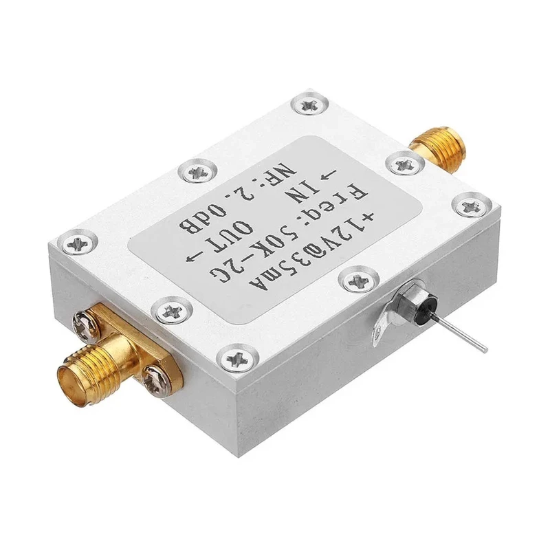 

RF Amplifier Low Noise High Amplifier Ham Radio Module 50K-2GHz for RF FM HF VHF / UHF Ham Radio Module